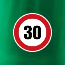 Dopravná značka - obmedzenie rýchlosti 30
