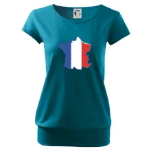 Francúzska vlajka mapa obrys