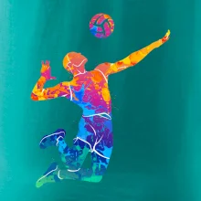 Volejbalista splash s loptou