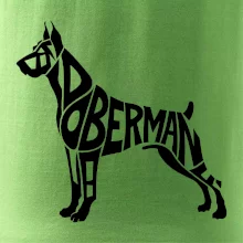 Doberman - nápis v tele