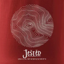 Ještěd - vrstevnice v kruhu