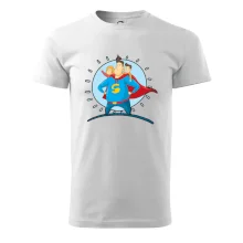 Táta superman - dievča a chlapec Táta superman - dievča a chlapec