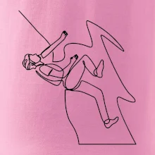 Lezec na skale jedným ťahom