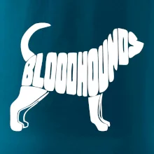 Bloodhound nápis v tele