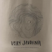 Velký Javorník (Beskydy) - vrstevnice v kruhu