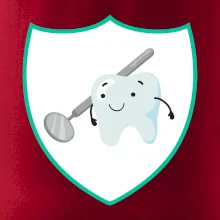 Zúbok na prsníku - zrkadlo