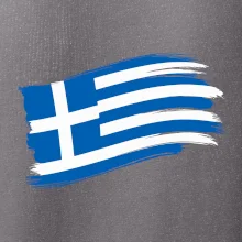 Grécko vlajka - štetkou