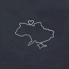 Mapa Ukrajiny - srdce