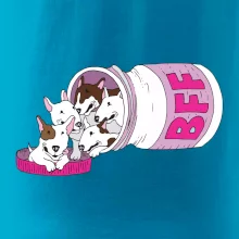 Bullterrier Friends Forever ružové (Pecka design)