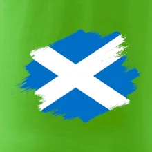 Škótska vlajka kreslená štetcom