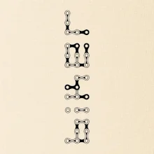 Biker nápis na výšku reťaz