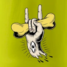 Rocková ruka kosť a oko Rocková ruka kosť a oko