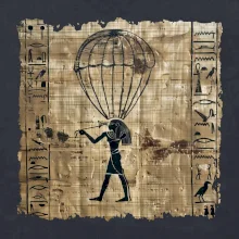 Egyptské hieroglyfy parašutista