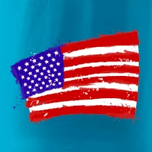 Americká vlajka ohnutá