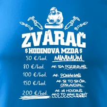Hodinová mzda zvárač