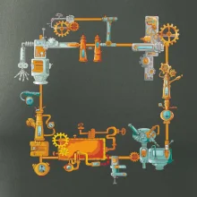 Steampunk farebná zostava