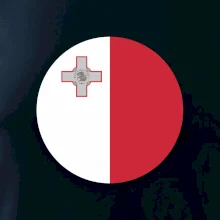 Vlajka Malta guľatá na prsník
