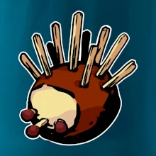 Gaštanový ježko - prsník