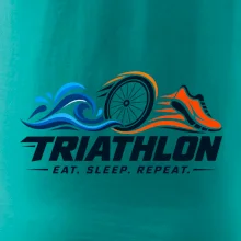 Triatlon plavání kolo a běh eat sleep repeat