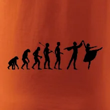 Evolúcia tanec - muž a žena so sukňou