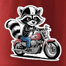 Mýval na motorke kreslený