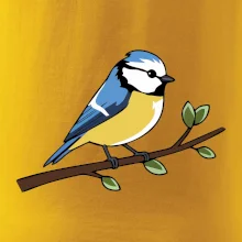 Sýkorka modrinka na vetve