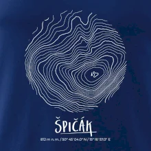 Špičák - vrstevnice v kruhu