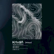 Kriváň - vrstevnice v obdĺžniku