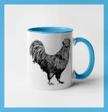 Kohút kreslený čiernobiely