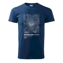 Milešovka - vrstevnice v obdĺžniku