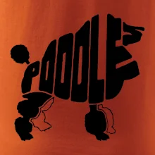 Pudel - nápis v tele