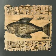 Egyptské hieroglyfy ryba