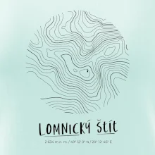 Lomnický štít - vrstevnice v kruhu