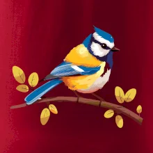 Sýkorka modrinka kreslená