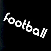 FOOTBALL nápis šikmo