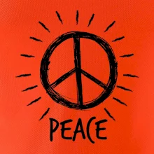 Peace symbol čiernobiely