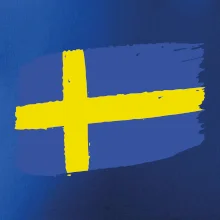 Švédsko vlajka štetkou Švédsko vlajka štetkou