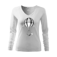 Teplovzdušný balón kreslený