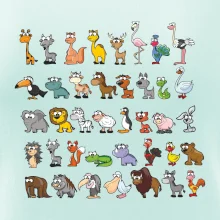 Tričko plné zvieratiek