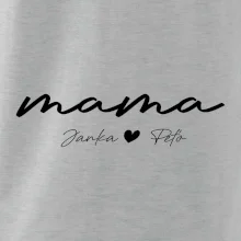 Mama - tričko menami deti písacie