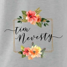 Tím nevesty štvorec oranžový