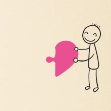 Párové tričká puzzle postavička