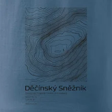 Děčínský Sněžník - vrstevnice v obdĺžniku