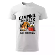 Černý nápis nápis Camping and beer Černý nápis nápis Camping and beer