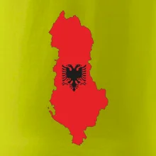 Albánsko mapa a znak Albánsko mapa a znak