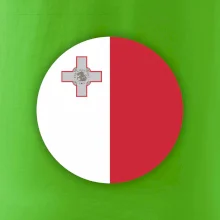 Vlajka Malta guľatá na prsník