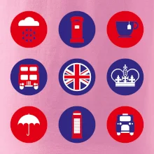 Anglicko symboly v kruhoch