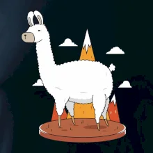 Alpaka kreslená Alpaka kreslená