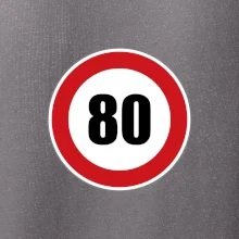 Dopravná značka - obmedzenie rýchlosti 80