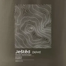 Ještěd - vrstevnice v obdĺžniku